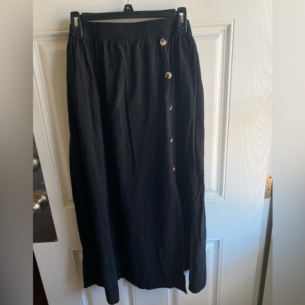 SHEIN Maternity High Waist Single Breasted Belted Slit Skirt